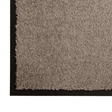 vidaXL Χαλάκι Εξώπορτας Μπεζ 60 x 80 x 1,2 cm Ύφασμα τέντι