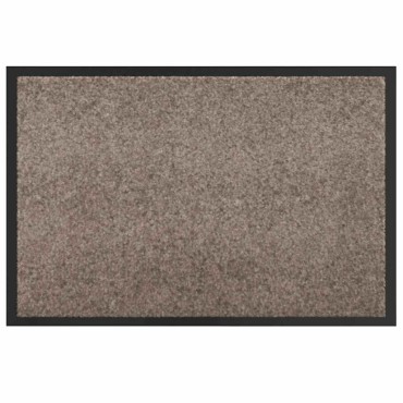 vidaXL Χαλάκι Εξώπορτας Μπεζ 60 x 40 x 1.2 εκ. Ύφασμα τέντι