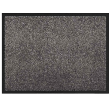 vidaXL Χαλάκι Εξώπορτας Ανοιχτό γκρι 60 x 40 x 1.2 εκ. Ύφασμα τέντι