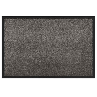 vidaXL Χαλάκι Εξώπορτας Ανοιχτό γκρι 60 x 40 x 1.2 εκ. Ύφασμα τέντι