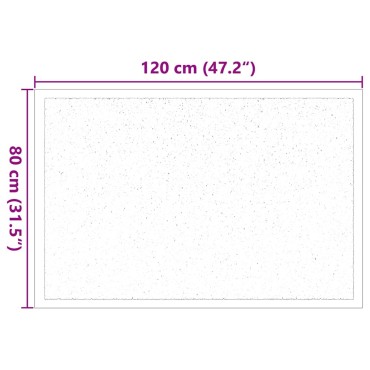 vidaXL Χαλάκι Εξώπορτας Ανοιχτό γκρι 80 x 120 x 1,2 εκ. Ύφασμα τέντι