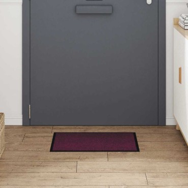 vidaXL Χαλάκι Εξώπορτας Μπορντό 60 x 40 x 1.2 εκ. Ύφασμα τέντι
