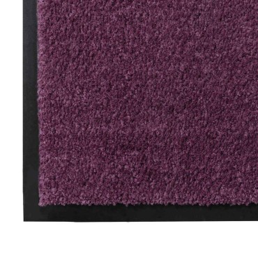 vidaXL Χαλάκι Εξώπορτας Μπορντό 60 x 80 x 1.2 cm Ύφασμα τέντι
