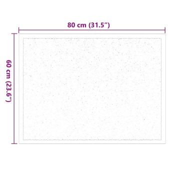 vidaXL Χαλάκι Εξώπορτας Μπορντό 60 x 80 x 1.2 cm Ύφασμα τέντι