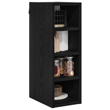 vidaXL Κρεμαστό ντουλάπι Μαύρη δρυς 20x29,5x60cm