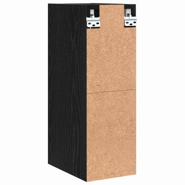 vidaXL Κρεμαστό ντουλάπι Μαύρη δρυς 20x29,5x60cm