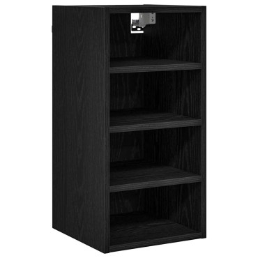 vidaXL Κρεμαστό ντουλάπι Μαύρη δρυς 30x29,5x60cm
