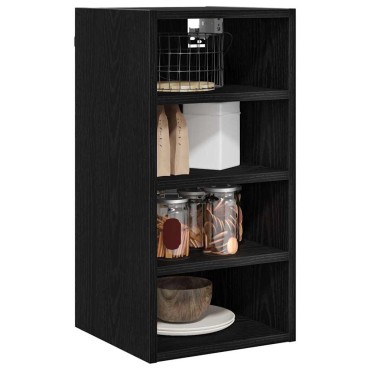 vidaXL Κρεμαστό ντουλάπι Μαύρη δρυς 30x29,5x60cm
