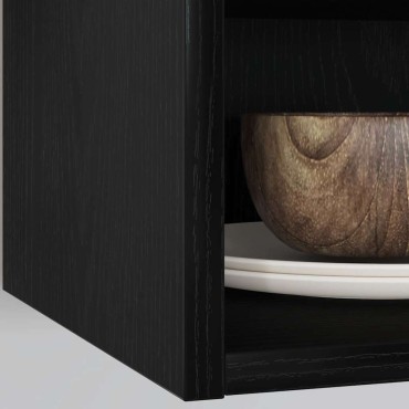 vidaXL Κρεμαστό ντουλάπι Μαύρη δρυς 30x29,5x60cm