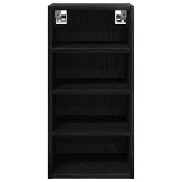 vidaXL Κρεμαστό ντουλάπι Μαύρη δρυς 30x29,5x60cm