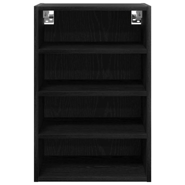 vidaXL Κρεμαστό ντουλάπι Μαύρη δρυς 40x29,5x60cm