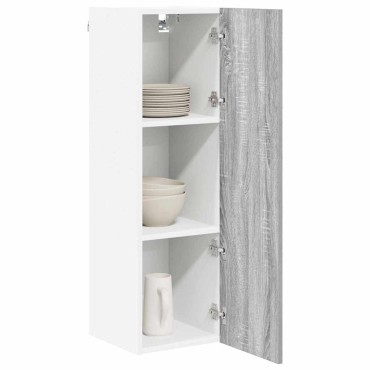 vidaXL Κρεμαστό ντουλάπι Γκρίζο Σονομα 30x31x100cm