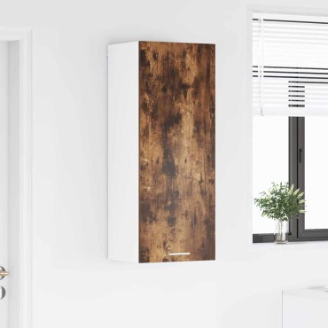 vidaXL Κρεμαστό ντουλάπι Καπνιστό Δρύς 40x31x100cm
