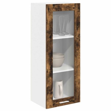 vidaXL Κρεμαστό ντουλάπι Καπνιστό Δρύς 40x31x100cm