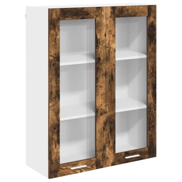 vidaXL Κρεμαστό ντουλάπι Καπνιστό Δρύς 80x31x100cm