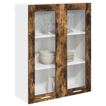 vidaXL Κρεμαστό ντουλάπι Καπνιστό Δρύς 80x31x100cm