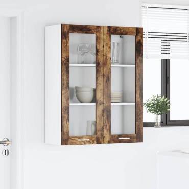 vidaXL Κρεμαστό ντουλάπι Καπνιστό Δρύς 80x31x100cm