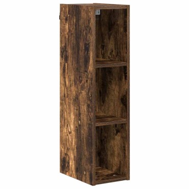 vidaXL Κρεμαστό ντουλάπι Καπνιστό Δρύς 20x29,5x80cm