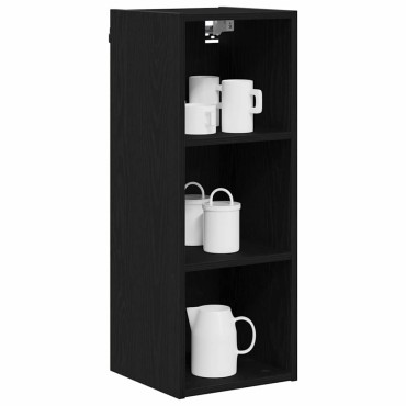 vidaXL Κρεμαστό ντουλάπι Μαύρη Οξυά 30x29,5x80cm