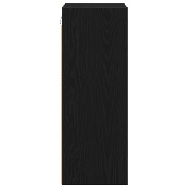 vidaXL Κρεμαστό ντουλάπι Μαύρη Οξυά 30x29,5x80cm