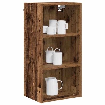 vidaXL Κρεμαστό ντουλάπι Παλιό ξύλο 40x29,5x80cm