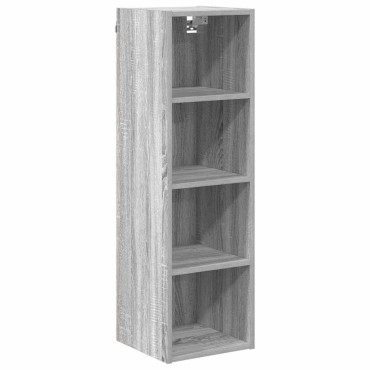 vidaXL Κρεμαστό ντουλάπι Γκρίζο Σονομα 30x29,5x100cm