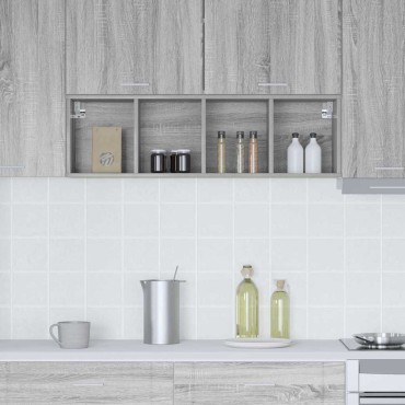 vidaXL Κρεμαστό ντουλάπι Γκρίζο Σονομα 30x29,5x100cm