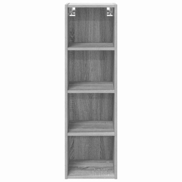 vidaXL Κρεμαστό ντουλάπι Γκρίζο Σονομα 30x29,5x100cm
