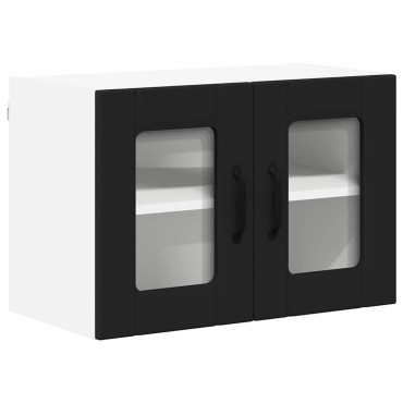 vidaXL Ραφιέρα τοίχου LUCCA Μαύρο 60x31x40cm Επεξεργασμένο Ξύλο