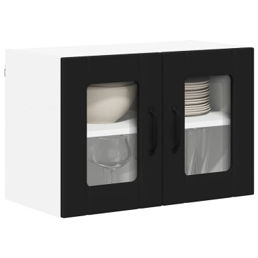 vidaXL Ραφιέρα τοίχου LUCCA Μαύρο 60x31x40cm Επεξεργασμένο Ξύλο