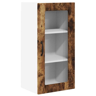 vidaXL Ραφιέρα τοίχου LUCCA Καπνισμένο Ξύλο Δρυός 40x31x80cm