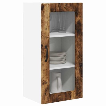 vidaXL Ραφιέρα τοίχου LUCCA Καπνισμένο Ξύλο Δρυός 40x31x80cm