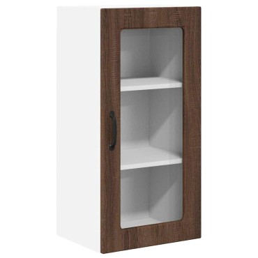 vidaXL Ραφιέρα τοίχου LUCCA Καφέ Ξύλο Δρυός 40x31x80cm
