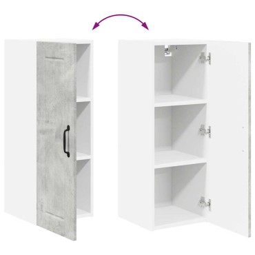 vidaXL Ντουλάπα Τοίχου LUCCA Γκρι Σκυροδέματος 30x31x80cm