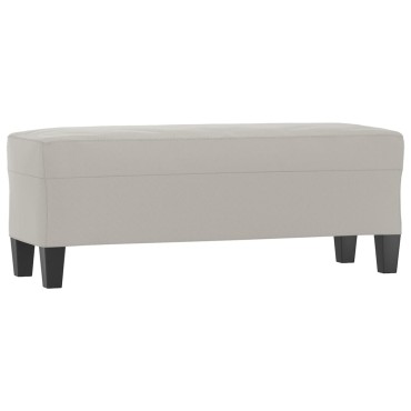 vidaXL Πάγκος Ανοιχτό Γκρι 100x35x41cm από Ύφασμα Μικροϊνών 1 τεμ.