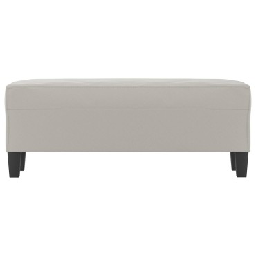 vidaXL Πάγκος Ανοιχτό Γκρι 100x35x41cm από Ύφασμα Μικροϊνών 1 τεμ.