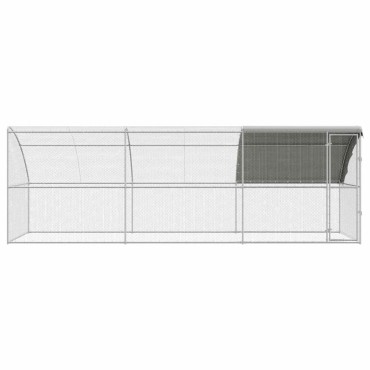 vidaXL Κλουβί για κότες 3 τμχ. Ασημί 600 x 200 x 200 εκ.