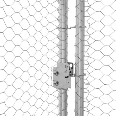 vidaXL Κλουβί για κότες 3 τμχ. Ασημί 600 x 200 x 200 εκ.