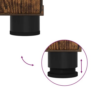 vidaXL Σετ Επίπλων Μπάνιου με συρτάρι με ράφι 3 τεμ. Καπνιστό Δρύς 76,5x35x64cm