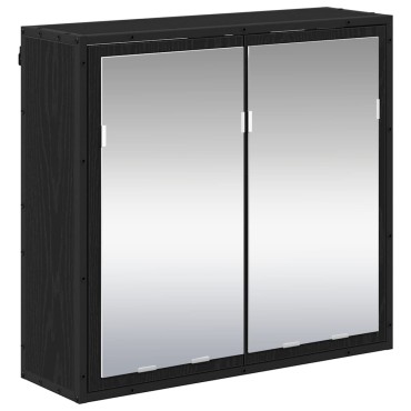 vidaXL Σετ Επίπλων Μπάνιου 4 τεμ. Μαύρη Οξυά 90x33x60cm