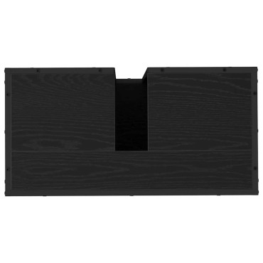 vidaXL Σετ Επίπλων Μπάνιου 4 τεμ. Μαύρη Οξυά 65x33x60 εκ