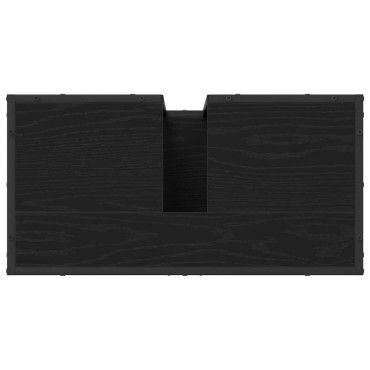 vidaXL Σετ Επίπλων Μπάνιου 4 τεμ. Μαύρη Οξυά 65x33x60 εκ
