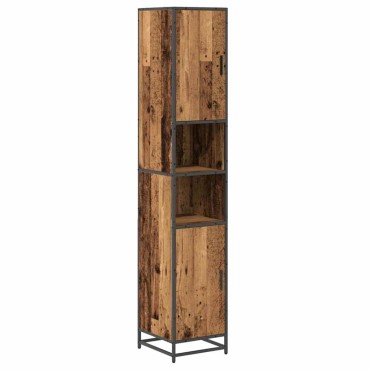 vidaXL Σετ Επίπλων Μπάνιου 3 τεμ. Παλιό Ξύλο 80x33x60 εκ