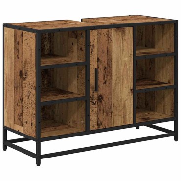 vidaXL Σετ Επίπλων Μπάνιου 3 τεμ. Παλιό Ξύλο 35x37,5x166cm