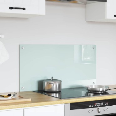 vidaXL Πλάτη κουζίνας Γάλα 80 x 40 cm σκληρυμένο γυαλί