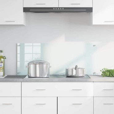 vidaXL Πλάτη κουζίνας Γάλα 100 x 40 cm σκληρυμένο γυαλί