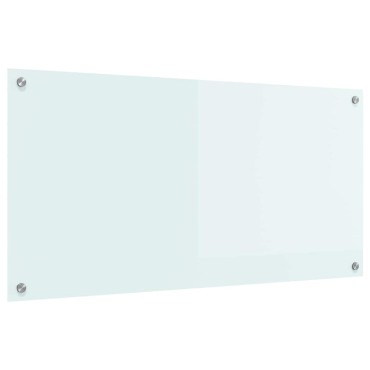 vidaXL Πλάτη κουζίνας Γάλα 100 x 50 cm σκληρυμένο γυαλί