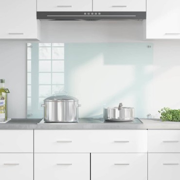 vidaXL Πλάτη κουζίνας Γάλα 100 x 60 cm σκληρυμένο γυαλί