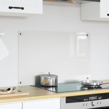 vidaXL Πλάτη κουζίνας Διαφανές 80 x 50 cm σκληρυμένο γυαλί
