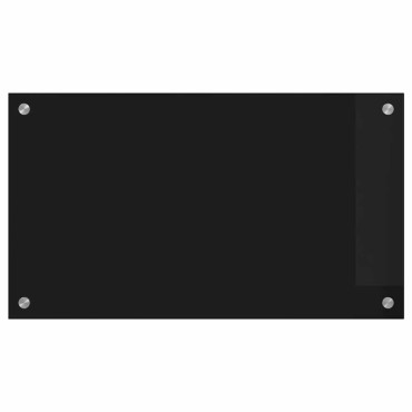 vidaXL Πλάτη κουζίνας Μαύρο 70 x 40 cm σκληρυμένο γυαλί